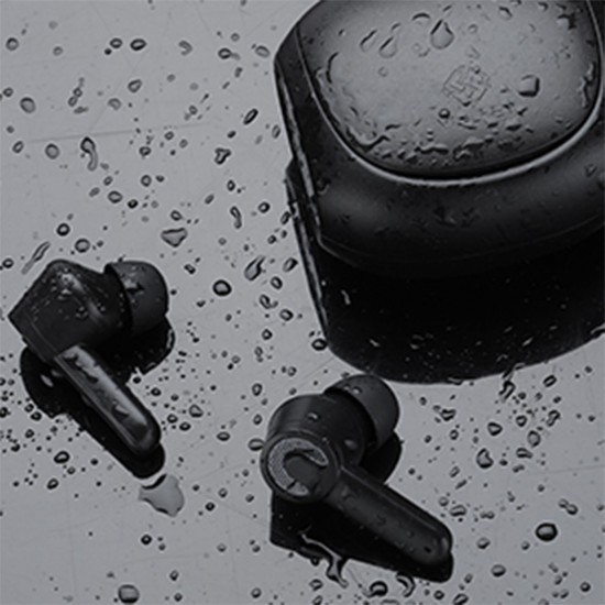 Wireless Bluetooth 5.1 Headset Es06 Waterproof Hifi Music Earbuds Fingerprint Earphones Black