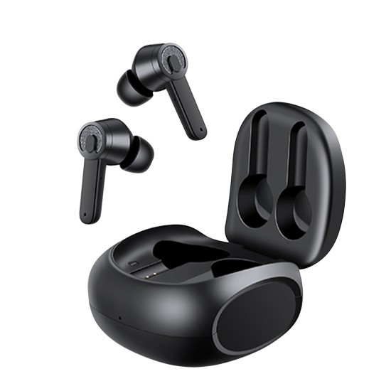 Wireless Bluetooth 5.1 Headset Es06 Waterproof Hifi Music Earbuds Fingerprint Earphones Black