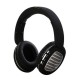 Wireless Bluetooth Foldable Headset FM Radio Stereo Music Portable Headset Black and silver