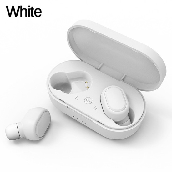 Wireless Bluetooth Headphone Headset With Charging Box for Red Mi Mobile Phone white