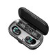 Wireless Bluetooth Headphones 8D Stereo Headsets Earbuds with Mic 2000mah Charging Case X8 Black