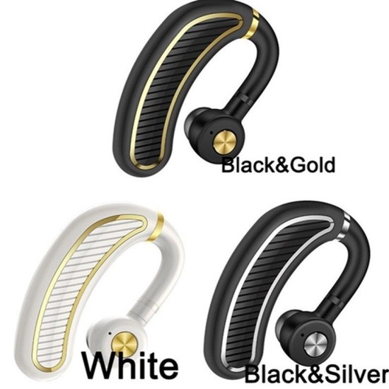 Wireless Bluetooth Headset Sports Earphone for iPhone Samsung White gold