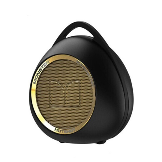 Wireless Bluetooth Speaker Stereo Soundbar Waterproof Loudspeaker with Mic Portable Speaker black gold