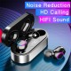 Wireless Bluetooth-compatible Earphones Noise Canceling Hd Call Portable Mini Headset with Microphone Red