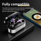 Wireless Bluetooth-compatible Earphones Noise Canceling Hd Call Portable Mini Headset with Microphone Silver