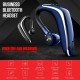 Wireless Earphone Bluetooth 5.0 Headset Long Standby Business Driving Hanging Ear Headset IPX4 Waterproof Sports Headphone blue