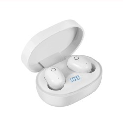 Wireless Earphone for IOS Android Cellphones Bluetooth V5.0 LED Display With Charging Bin Power Bank  black