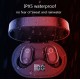 Wireless Earphone for IOS Android Cellphones Bluetooth V5.0 LED Display With Charging Bin Power Bank  black