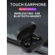 Wireless Earphone for IOS Android Cellphones Bluetooth V5.0 LED Display With Charging Bin Power Bank  black