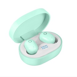 Wireless Earphone for IOS Android Cellphones Bluetooth V5.0 LED Display With Charging Bin Power Bank  green