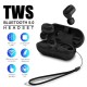 Wireless Earphones Bluetooth 5.0 TWS Headset Ergonomic In-Ear Stereo Sound with 300mAh Battery Compartment Sports Earbuds black