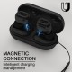 Wireless Earphones Bluetooth 5.0 TWS Headset Ergonomic In-Ear Stereo Sound with 300mAh Battery Compartment Sports Earbuds black