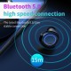 Wrist Type Lightweight Watch Design Charge Case BT 5.0 In-ear TWS Earbud HeadsetTWS Bluetooth 5.0 Headset Wireless Earphone blue