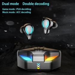 X1 Headset Cvc8.0 Noise Reduction, Supports Voice Control Dual Decoding Gaming Bluetooth-compatible 5.1 Earphone Without Delay black