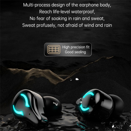 X1 Tws Wireless Headphones Bluetooth  5.1 Stereo Noise Cancelling Sports Earbuds Black