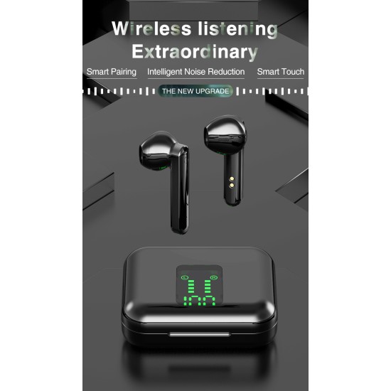 X15 TWS Bluetooth Headphone Wireless Earphone LED Display Bluetooth 5.0 Sport Headset Earbuds Airbud white