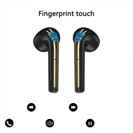 X25 Tws Wireless Bluetooth Headset Hifi Stereo Music Earbuds Smart Touch-control Mini Gaming Earphones Black