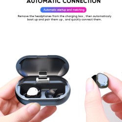 X26 Wireless Binaural 5.0 Bluetooth Headset In-Ear Noise Reduction Touch Control Earbuds Smart Waterproof HiFi Earphone silver