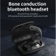 X6 Bluetooth Headset Binaural with Charging Bin Air Conduction Business Stereo Wireless Earbuds Black