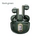 Y18 Retro Bluetooth Headset Digital Display In-ear Stereo Earphones Tws Wireless Noise Reduction Earplugs Green