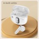 Y18 Retro Bluetooth Headset Digital Display In-ear Stereo Earphones Tws Wireless Noise Reduction Earplugs White