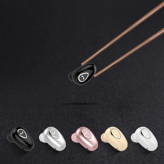 Yx01 Bluetooth Headset Wireless In-ear Mini Sports Earbuds Invisible Stereo Music Earphone Rose Golden