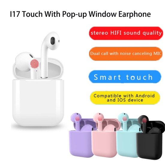 i17 Tws Touch Control With Pop-up Window Wireless Bluetooth Earphone Headset Green