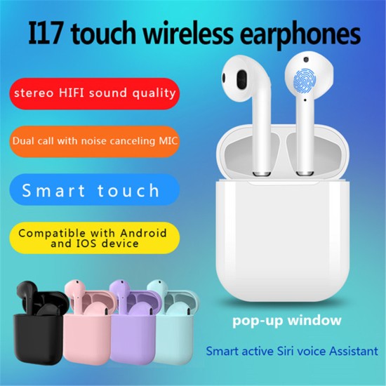 i17 Tws Touch Control With Pop-up Window Wireless Bluetooth Earphone Headset Green