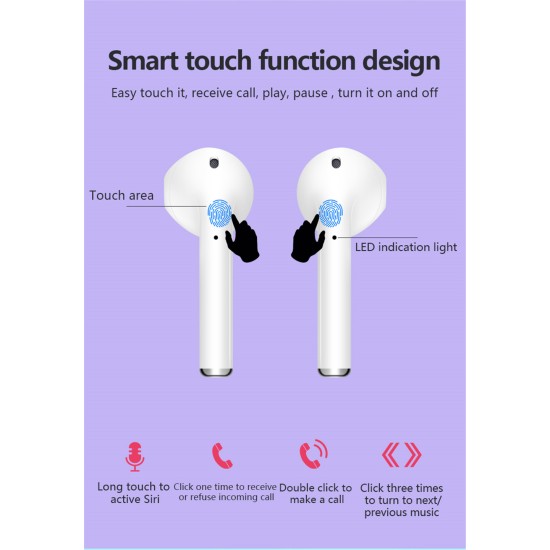 i17 Tws Touch Control With Pop-up Window Wireless Bluetooth Earphone Headset Green