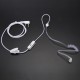 2 Pin Air Tube Earpiece PTT MIC Covert Acoustic Tube Earphone for Baofeng Kenwood Black