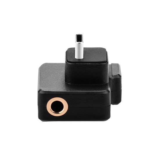 3.5mm / USB-C Audio Adapter ABS Black Microphone Converter for DJI OSMO Action black