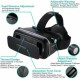 3D Glasses Virtual Reality Headset VR Box Goggles for Android iPhone Samsung black