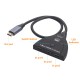 8k Hdmi-compatible 2.1 Switch 4k 120hz 3 Port Hdmi-compatible Switch Selector Box with Pigtail Cable Black