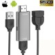 Android to Hdmi HD Cable Projection Screen for Iphone Android Mobile Phone TV ApowerMirror Converter Silver grey