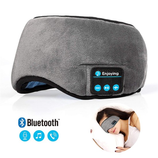 Bluetooth Travel Sleeping Headphone Eye Mask Built-In Speakers Microphone