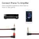 Braided 90degree 3.5mm jack to 2RCA Audio Cable Wrapped Shielded For Speakers Amplifier Mixer