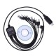 C2102 Chip 8-in-1 Multifunctional USB Programming Cable with CD for Baofeng and Motorola AXU4100 AXV5100 Kenwood TYT QYT Radio FW1S