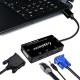 Cabledeconn 4 in1 HDMI Splitter HDMI to VGA DVI Audio Video Cable Multiport Adapter Converter  black