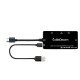 Cabledeconn 4 in1 HDMI Splitter HDMI to VGA DVI Audio Video Cable Multiport Adapter Converter  black