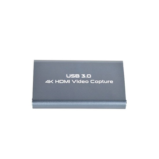 HD Acquisition Card USB 3.0 Mobile Game Live Video Conference HDMI Recorder for PS4 or Nintendo Switch gray