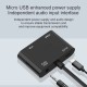 HDMI Converter Metal HDMI to HdKI/VGA/Micor Power Supply/3.5mm 4K HD Video Converter Supports Simultaneous Display black