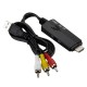 HDMI to RCA Cable 1080P HD Video to Audio Converter HDMI Male to RCA AV Component Converter for HDTV DVD TV  black