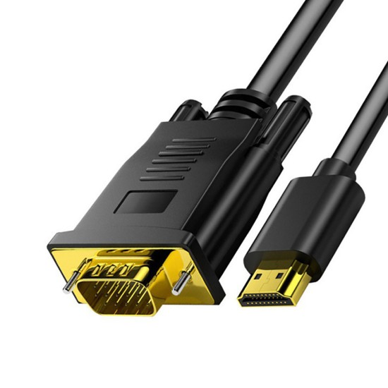 Hdmi to VGA Conversion Cable with Chip Video Hdmi to VGA HD Cable Cord for PC Monitor Hdtv Projector