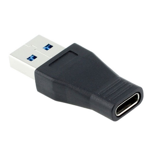 Laptop Desktop Adapter USB 3.0 Male To USB 3.1 Type C Female Data OTG Converter  black