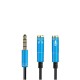 Mobile Computer Two In One Audio One Point Two With Microphone Input 3.5 Audio Cable blue