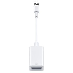 Otg Adapter To Usb 3.0 Camera  Reader, Compatible For Iphone 11 Pro Max Xs Xr X 6 7 8 Compatible For Ipad Connector Data Cable White