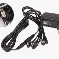 Pedal Power Adapter Supply 9V DC 1A for Guitar Effect Pedal with Cable 5 Way Chain Cord British regulations