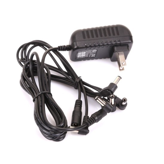 Pedal Power Adapter Supply 9V DC 1A for Guitar Effect Pedal with Cable 5 Way Chain Cord U.S. regulations