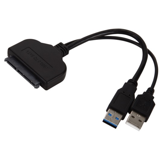 USB 3.0 To SATA Adapter Cable for 2.5in External HDD SSD Hard Drive Disk Convert black