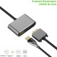 USB 3.1 Type-C to HDMI VGA Adapter 2 in 1 VGA HDMI 4K UHD Dual Screen Display Adapter  Silver